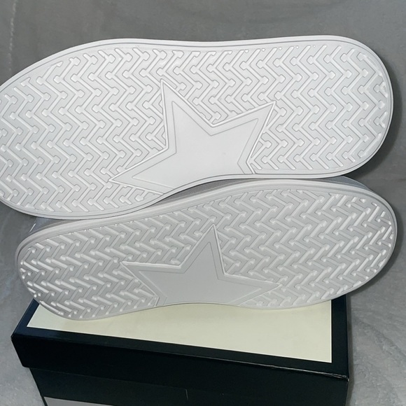 NWT J/SLIDES HALLY Gold Metallic & White Leather - Picture 14 of 16